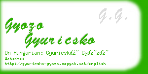 gyozo gyuricsko business card